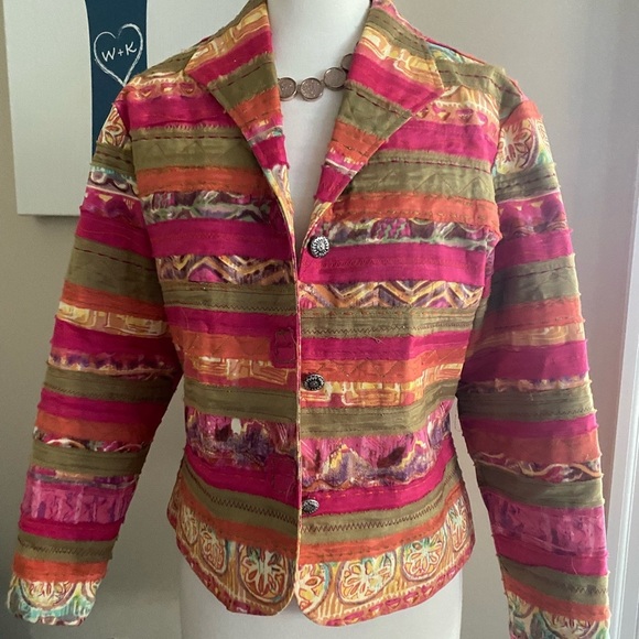 COLDWATER Creek Colorful Jacket/Blazer - Picture 1 of 5